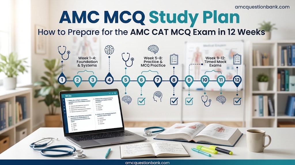 AMC MCQ Study Plan: How to Prepare for the AMC CAT MCQ Exam in 12 Weeks